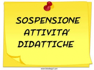 Sospensione attivit&agrave; didattiche fino al 15/03/2020